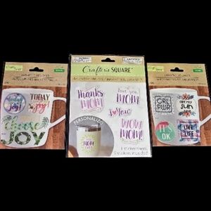 3 Pk Mug Stickers Decals - Assorted Positive Designs